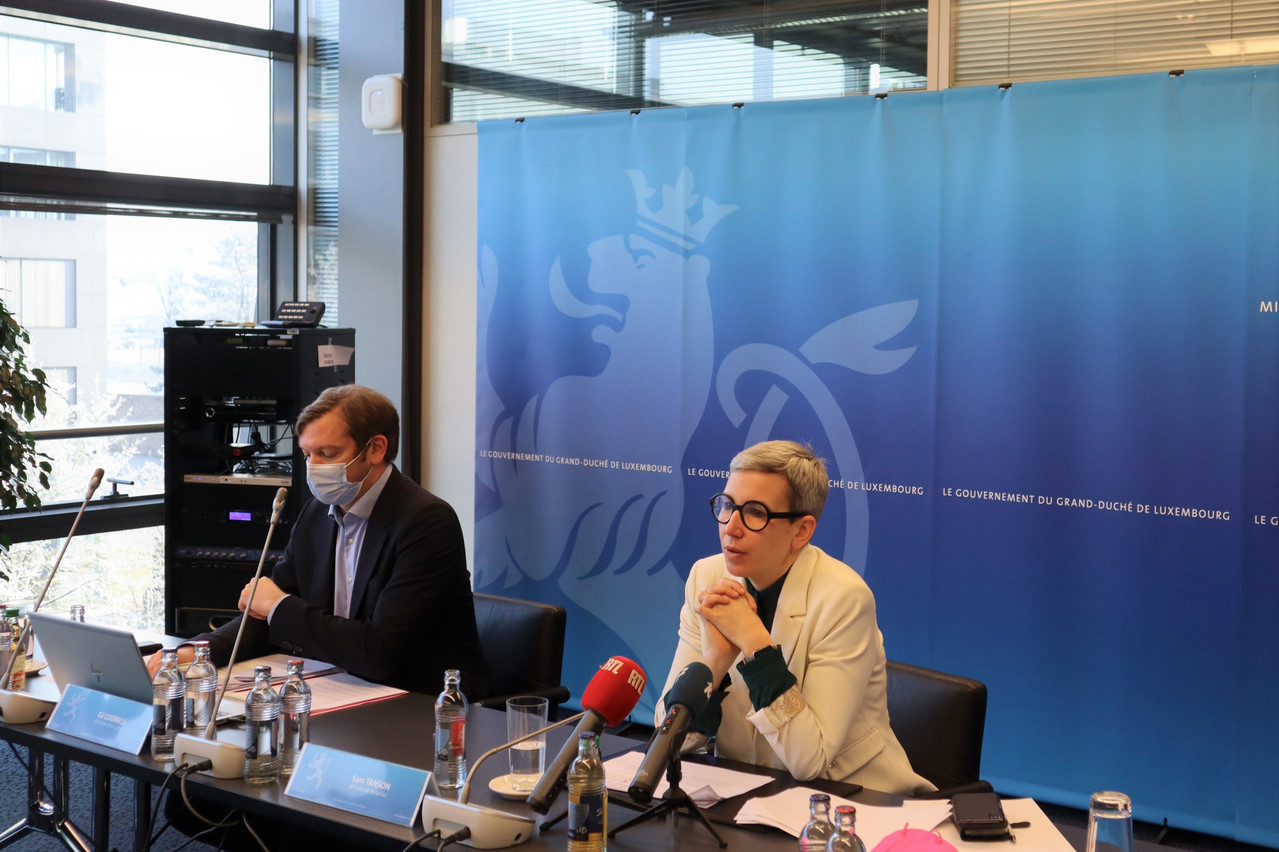 Sam Tanson (déi Gréng), ministre de la Justice, a présenté, ce mercredi, un projet de loi visant à transposer une directive européenne visant à protéger les lanceurs d’alerte dans le droit national luxembourgeois.  (Photo: SIP)