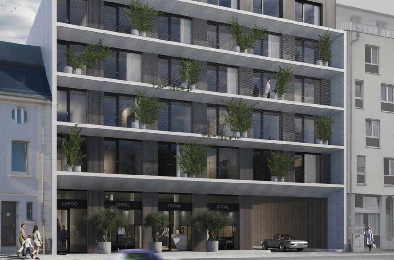 Les accès aux appartements se font par des coursives sur la façade principale. (Illustration: Bauer group)