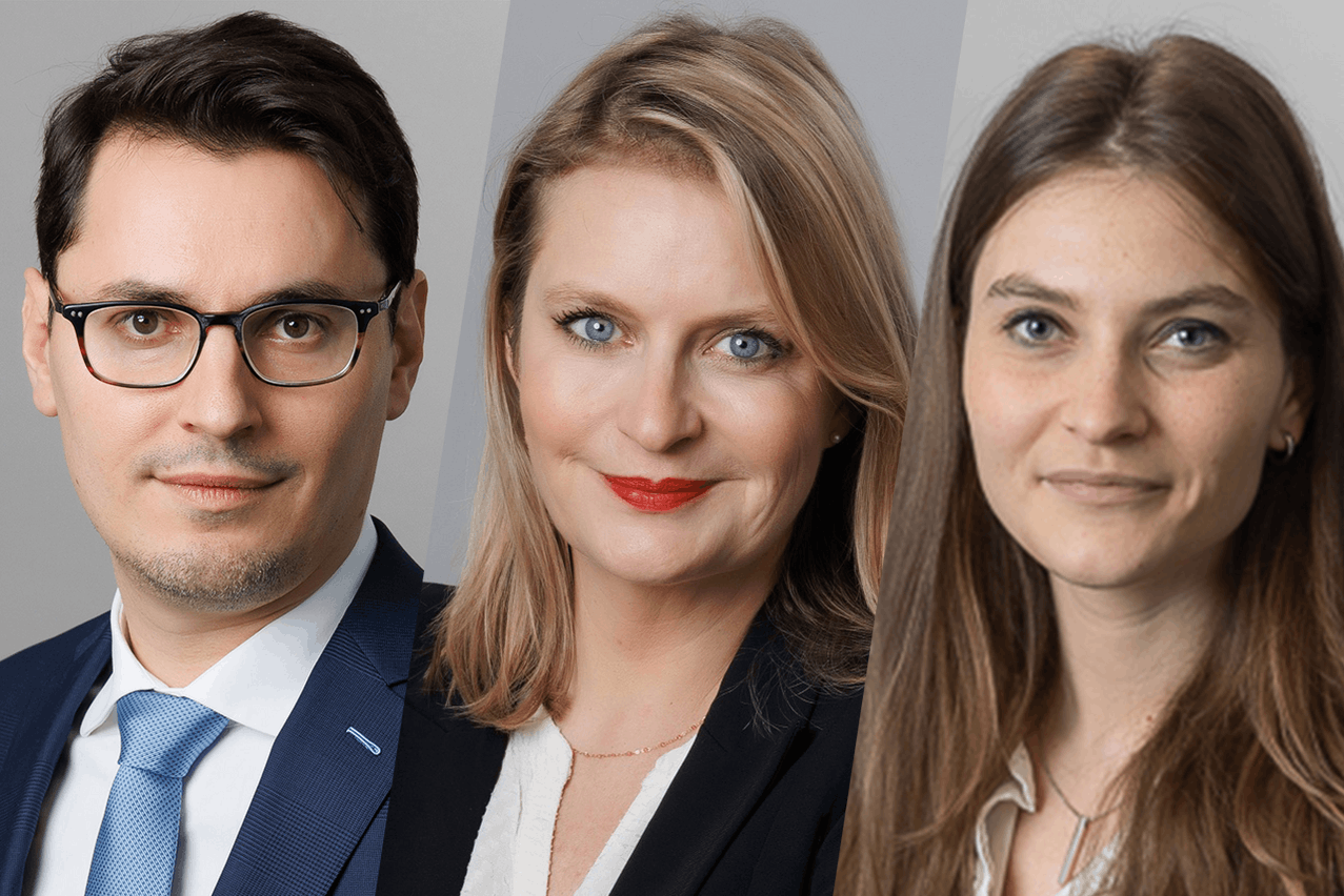 (l-r) Hadrien Bremon, counsel, Aurelie Clementz, partner, and Muriel Jarosz, associate at Ogier in Luxembourg, have summarised recent tax reforms in Luxembourg, including new laws and regulations, which are expected to have a significant impact on businesses. Photos: Ogier. Montage: Maison Moderne