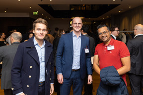 Anthony Arnould, Nandkumar Dyanghee and another attendee at the LVPA launch event. Romain Gamba