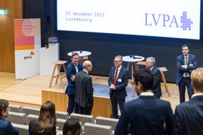 Nick Talbot, Claude Wampach, Christophe Vandendorpe and Rafaël Le Saux at the LVPA launch event. Romain Gamba