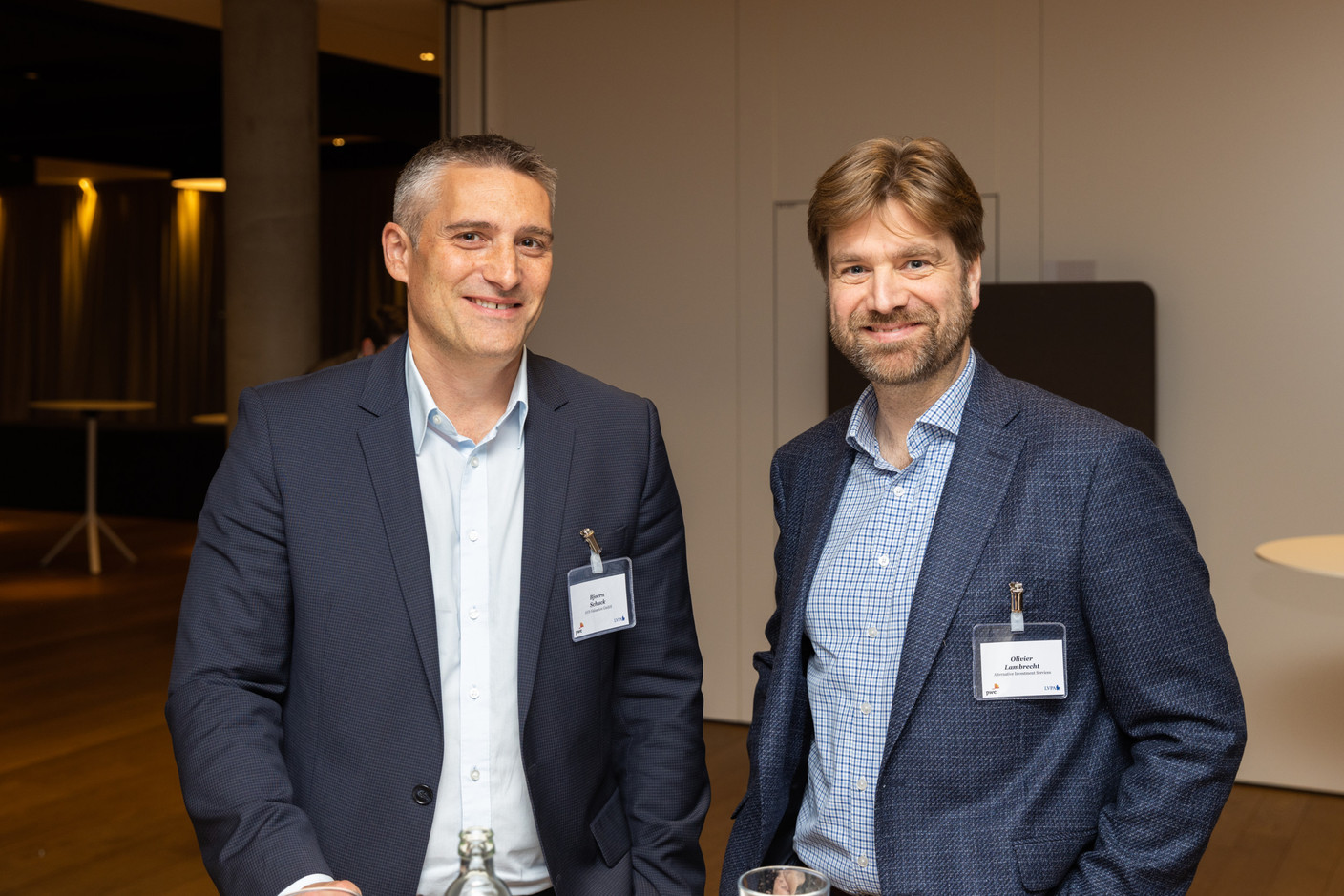Bjoern Schuck and Olivier Lambrecht at the LVPA launch event. Romain Gamba