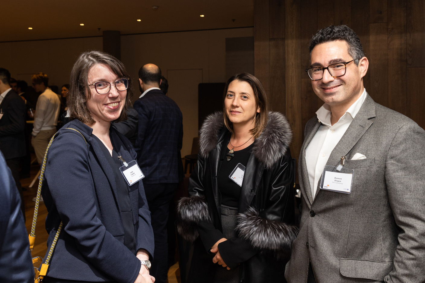 Aude Valette, Valerie Tixier and Ramon Hoyos at the LVPA launch event. Romain Gamba