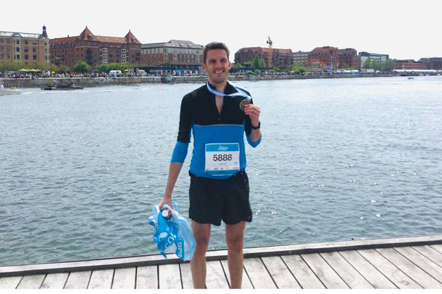 Laurent Decker au marathon de Copenhague en mai 2016. (Photo: DR)