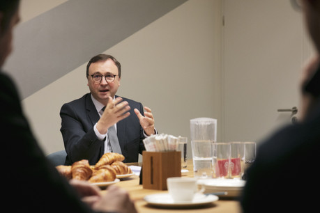 André Bauler, rapporteur du budget, présentera les travaux parlementaires à partir de 9h. (Photo: Maison Moderne / Jan Hanrion / Archives)