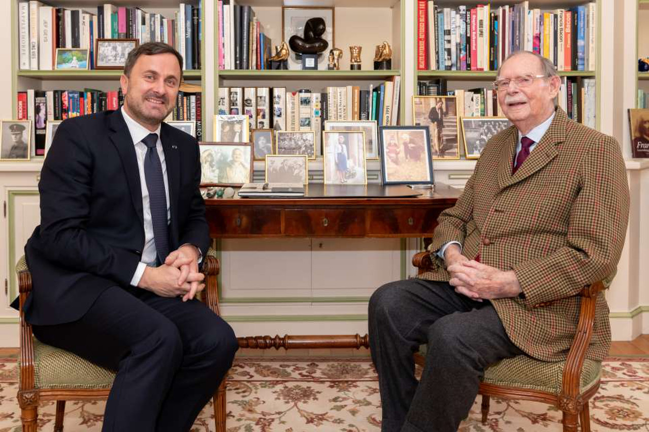 Avec le Premier ministre, Xavier Bettel. (Photo: Cour Gran-Ducale / Archives)