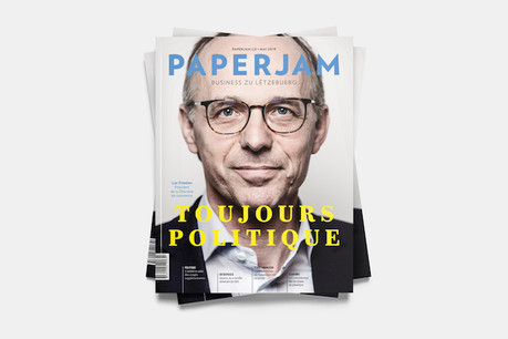 Luc Frieden, nouveau président de la Chambre de commerce, en couverture du Paperjam de mai 2019. (Photo: Maison Moderne)