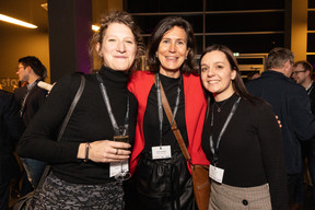 Charlotte Pignolet, Ann de Jonghe and Andrea Huck (Sodexo) at the “Leading HR Managers’ Challenges 2024” 10×6 event, which was held on 24 January 2024 at Kinepolis Kirchberg. Photo: Marie Russillo / Maison Moderne