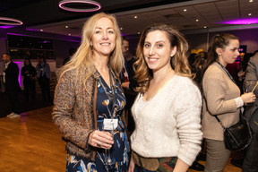 Béatrix Charlier (P'OP) and Elfy Pins (Supermiro) at the “Leading HR Managers’ Challenges 2024” 10×6 event, which was held on 24 January 2024 at Kinepolis Kirchberg. Photo: Marie Russillo / Maison Moderne