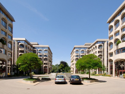 Le parc d’affaires EBBC se déploie sur environ 26.000m2. Déjà propriétaire de trois immeubles, Leasinvest Real Estate en a acquis deux autres. (Photo: Leasinvest Real Estate)