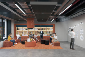 Une salle de documentation pourra aussi servir à l’enseignement informel. (Illustration: EHTL)