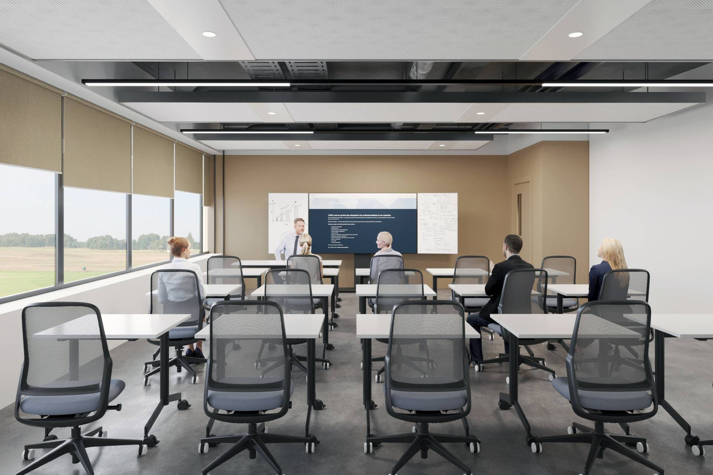 Les salles de classe disposeront d’un équipement flexible. (Illustration: EHTL)