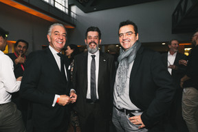 Bob Kneip (Kneip Management), Vincent Ruck (Croix Rouge Luxembourgeoise) et Nicolas Léonard (Maison Moderne). (Photo: Eva Krins /Maison Moderne).