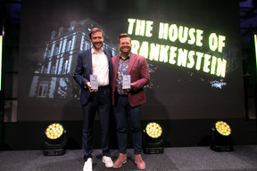 Gold dans la catégorie Événement:  La campagne House of Frankenstein, réalisée par Mate SA Lemon Event Support/Moast Creative Studio pour le Fonds national de la recherche. (Photo: Matic Zorman/Maison Moderne)