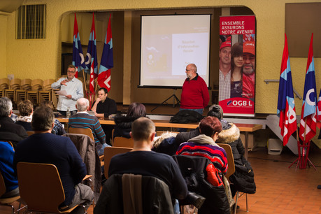 Opération séduction – L’OGBL organise des conférences à destination des frontaliers (ici à Volmerange-lès-Mines). (Photo: Nader Ghavami)