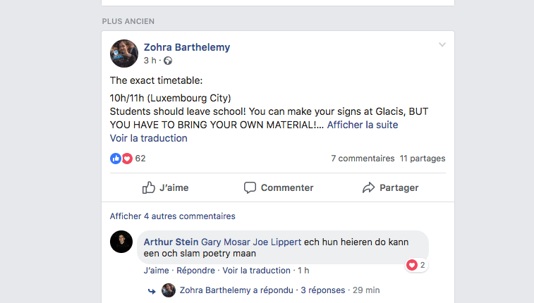 L’appel à la mobilisation est lancé sur les réseaux sociaux. (Capture d’écran Facebook)