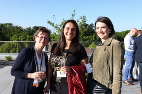 Sylvie Macraigne, Juliana Mion et Agathe Brun (Intelsat). (Photo: Eva Krins/Maison Moderne)