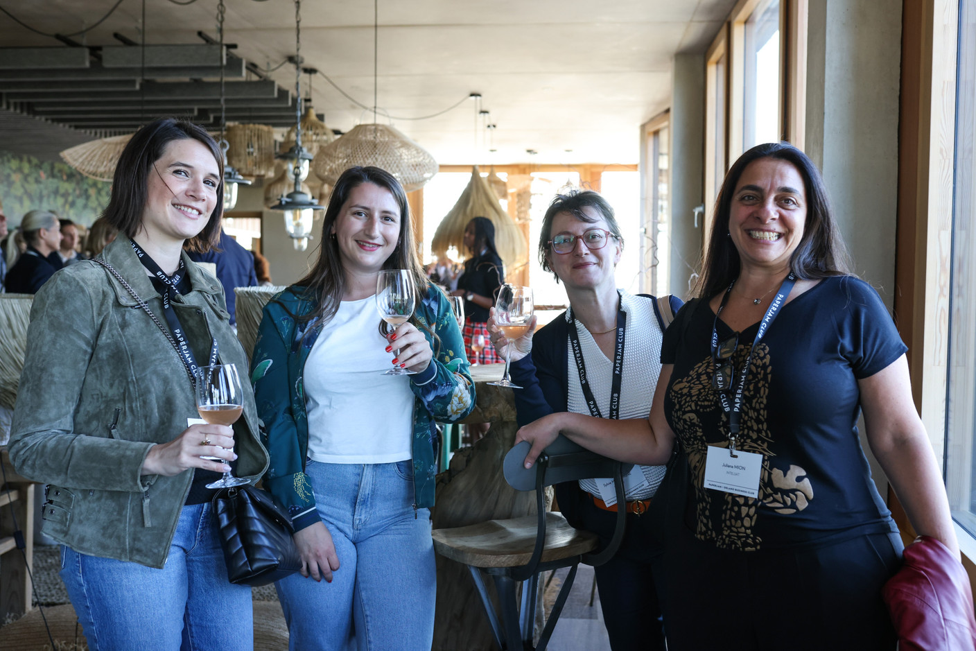 Agathe Brun (Intelsat), Julie Stoffel (IKO Real Estate), Sylvie Macraigne et Juliana Mion (Intelsat). (Photo: Eva Krins/Maison Moderne)