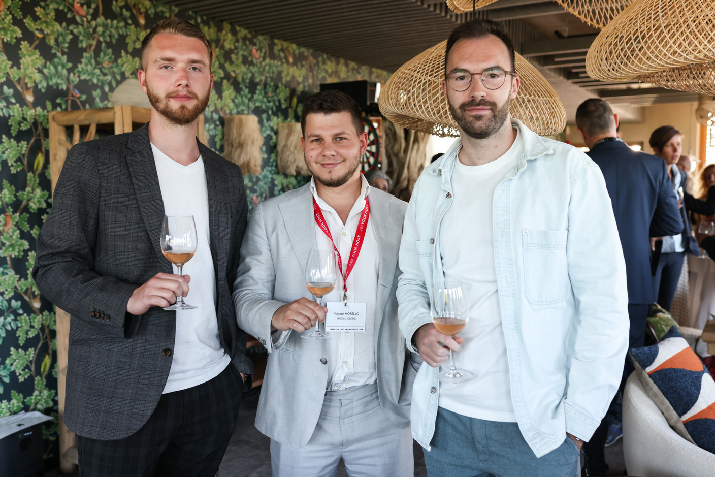 Andrii Mitin (Lux Photo), Valentin Morello (Maison Moderne) et Roman Kryvchenko (Post Luxembourg). (Photo: Eva Krins/Maison Moderne)