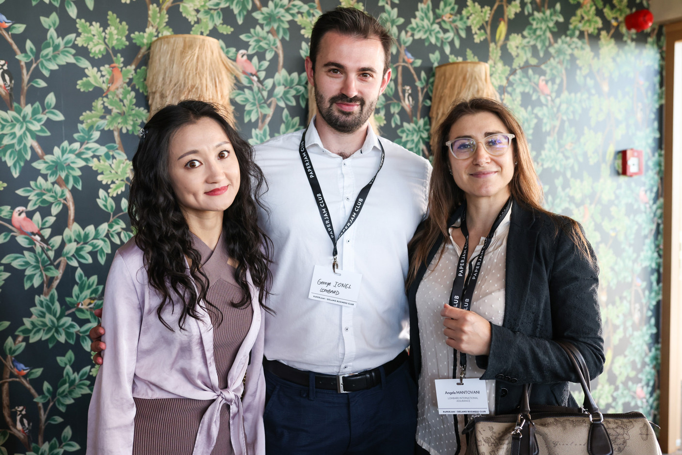 Danni Geng, George Ionel et Angela Mantovani (Lombard International Assurance). (Photo: Eva Krins/Maison Moderne)