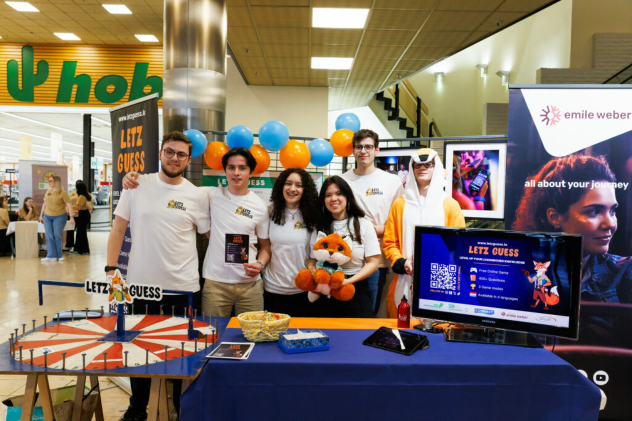 One of the teams from the Lycée des Arts et Métiers won first prize with Letz Guess, a free online game in four languages to discover Luxembourg. Photo: Lycée des Arts et Métiers