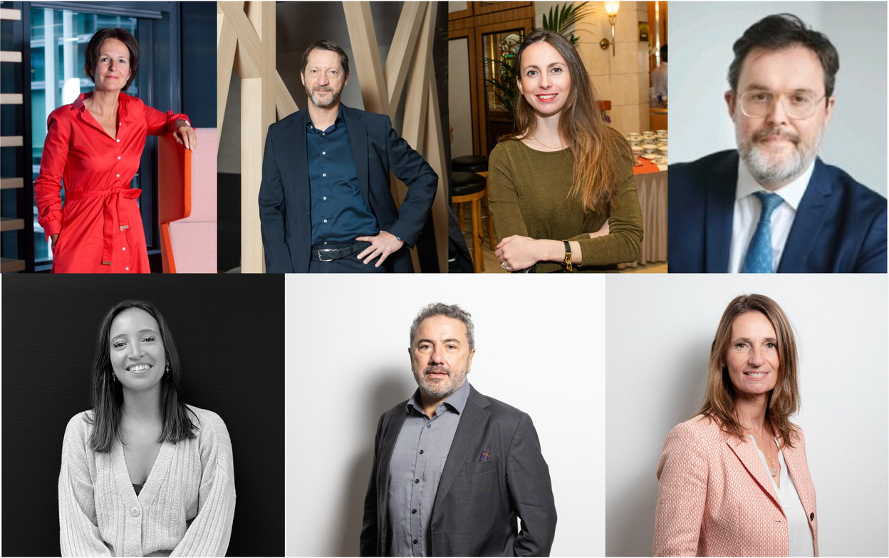 Le Conseil d'Administration renouvelé Letzpact, de g à d, Laurence Ponchaut (Présidente), Gerry Wagner (Membre honoraire), Mathilde Brasseur (Secrétaire générale), Amaury de Saint Martin (Trésorier), Tayanne Schlesser (Office manager), Malik Zeniti (Vice-président), Pascale Kauffman (Membre du board).  (Photo: Maison Moderne / Letzpact)