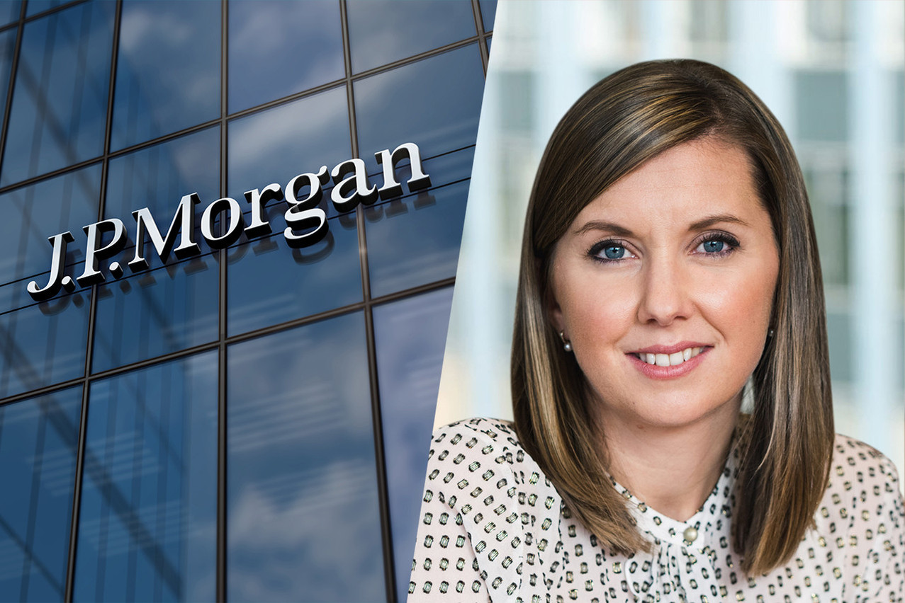 Karen Ward is chief market strategist EMEA for J.P. Morgan Asset Management. “There are arguments to say that Europe could even have a little bit of an upswing into 2024,” she said during a Luxembourg for Finance livestream on 7 December 2023. Photos: Shutterstock; J.P. Morgan Asset Management. Montage: Maison Moderne