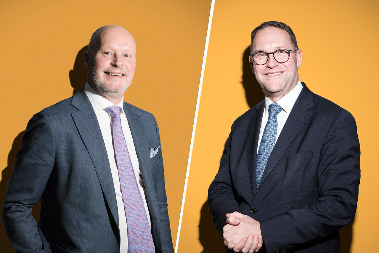Jurgen Vanhoenacker, CEO at Utmost Luxembourg, and Loïc Le Foll, CEO at La Mondiale Europartner. Photos: Patricia Pitsch & Jan Hanrion/Paperjam