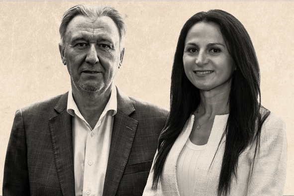 Emanuela Sardi & John Ravoisin (Photo: Crossfire pour Maison Moderne)