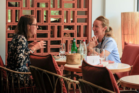 Marine Petitprez (Novotel Luxembourg Kirchberg) and Ekaterina Zaychenkova (Pluton Technologies). (Photo: Virginie Willemet/VYou)
