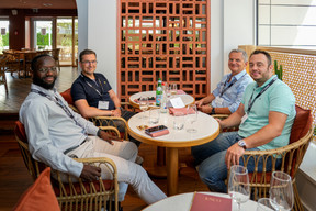 Alassane Leye (Mindfalls), Julien Pincemaille (Edenred), Massimo Del Medico (NDM Architectura) and Terry Beumer (La Parqueterie). (Photo: Virginie Willemet/VYou)