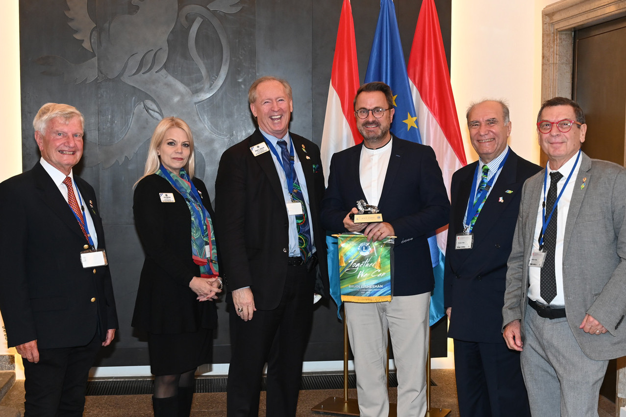 Lors de leur visite au Luxembourg, Brian Sheehan et son épouse Lori ont notamment rencontré le Premier ministre Xavier Bettel. (Photo: Lions Clubs)