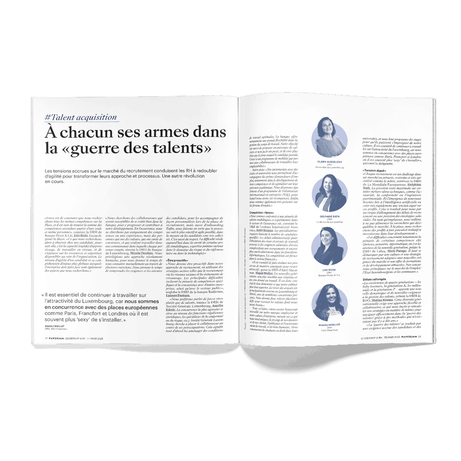 À chacun ses armes dans la «guerre des talents». (Photo: Maison Moderne)