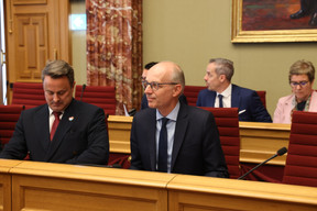Luc Frieden à la Chambre des députés avant de prononcer son deuxième discours sur l’état de la Nation. (Photo: Romain Gamba)