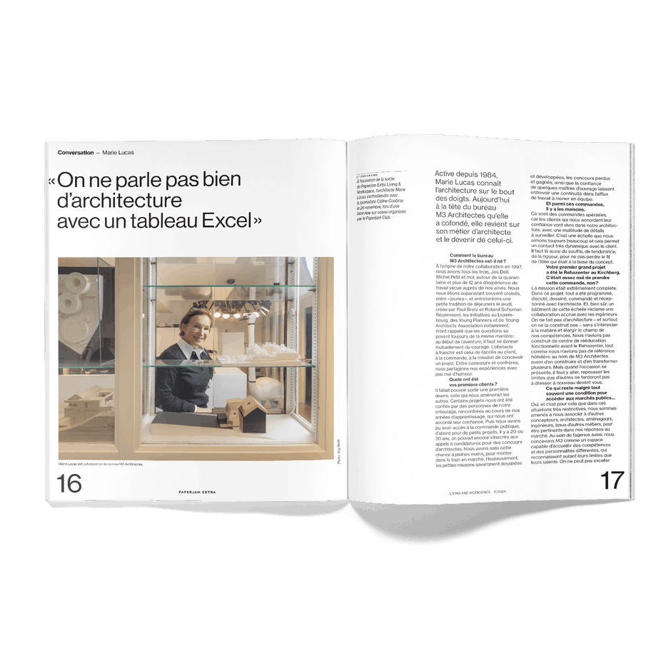 Marie Lucas: «On ne parle pas bien d’architecture avec un tableau Excel» (Photo: Guy Wolff/Maison Moderne)