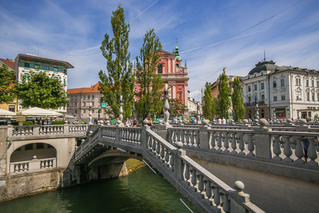 Le Tromostovje ou Triple pont fait partie des lieux les plus connus de Ljubjana, bientôt desservie par Luxair. (Photo: Shutterstock)