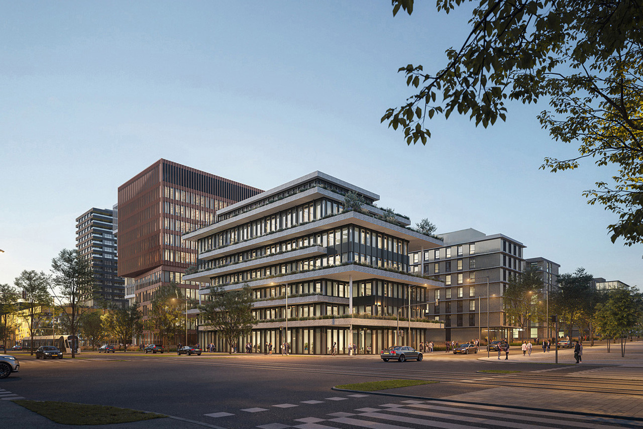The building, with a total surface area of 4,900 square meters, will offer six levels and a logic of landscaped terraces, with architect Moreno having designed a "structure composed of a series of projecting landscaped terraces". (Photo: Grossfeld)