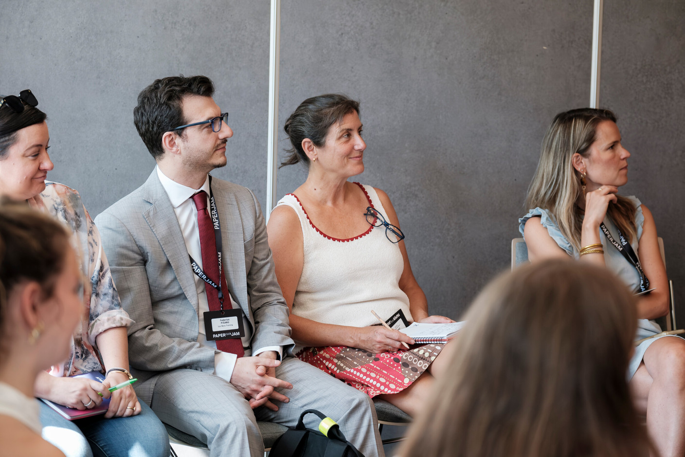 Federico Pisanu (Lux Nova Training) et Elisa Jensen (Luxembourg School of Business). (Photo: Jan Hanrion/Paperjam)
