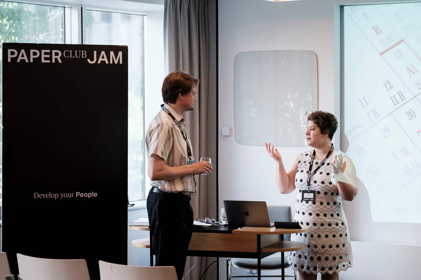 Louis Libart (BVZ Luxembourg) and Noura Jafout (Fiduciaire EcoSolidaire). (Photo: Jan Hanrion/Paperjam)