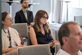 Christine Impens (Fumoir de Luxe) and Krystyna Beliakova (Kleo). (Photo: Jan Hanrion/Paperjam)