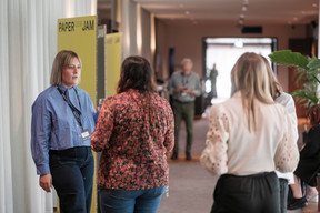 Alice Delahegue (Technology Partners) on the left. (Photo: Jan Hanrion/Paperjam)