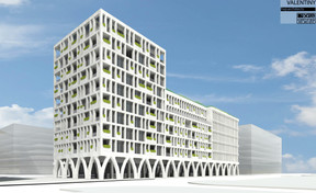 Le projet comporte une tour de neuf étages. (Illustration: Valentiny HVP Architects)