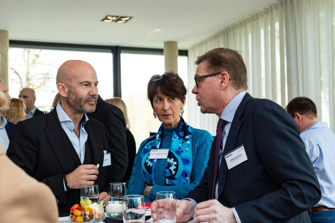 Serge Krancenblum (IQ-EQ), Florence Lemeer-Wintgens (Look@Work) et Joseph Hoffmann (Swiss Healthcare AG) (Photo: Ma Zagrzejewska)
