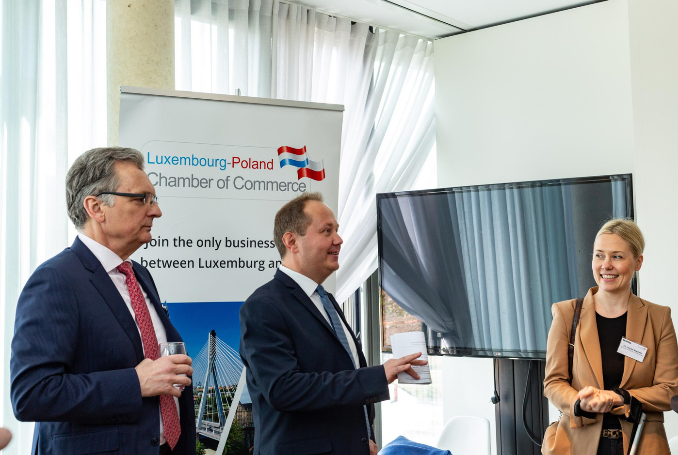Roman Lewszyk (Moventum), Artur Sosna (LPCC) et Pia Libicka-Regulska (Ambassade de Pologne au Luxembourg) (Photo: Ma Zagrzejewska)