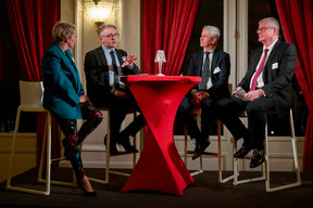 Panel discussion with Anne Canel, Stephane Pesch (LPEA), Eric de Montgolfier (Invest Europe) and Claus Mansfeldt (Swancap, LPEA) at the LPEA’s 15th anniversary celebration at Cercle Cité, 6 February 2025. Photo: Eric Devillet & LPEA