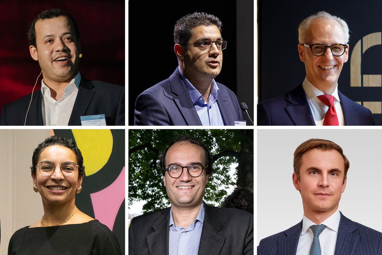 Top, l to r: Yannick Arbaut (A&O Shearman), Nick Tabone (Deloitte), Jérôme Wittamer (Expon Capital). Bottom, l to r: Hind El Gaidi (Intermediate Capital Group), Claude de Raismes (Wendel Luxembourg), Laurent Capolaghi (EY Luxembourg). Archive photos: Marion Dessard; Romain Gamba; Matic Zorman; Nader Ghavami; EY. Montage: Maison Moderne.