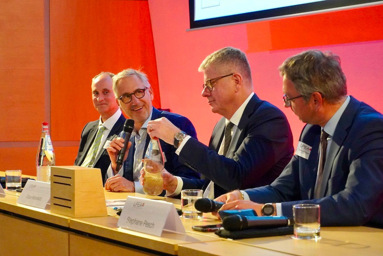 Eckart Vogler, Hans-Jürgen Schmitz, Claus Mansfeldt et Stéphane Pesch lors de l’assemblée générale de la Luxembourg Private Equity & Venture Capital Association (LPEA). (Photo: LPEA)