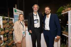 Cindy Crucifix (BNP Paribas), Arnaud Wilmouth (BNP Paribas) and Nicolas Palate (BNP Paribas) at the LPEA Insights conference at Luxexpo, 17 October 2024. Photo: Eva Krins/Maison Moderne