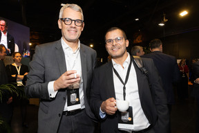 Julien Thébault (Blackrock) and Mohamed Oumina (BNP Paribas) at the LPEA Insights conference at Luxexpo, 17 October 2024. Photo: Eva Krins/Maison Moderne