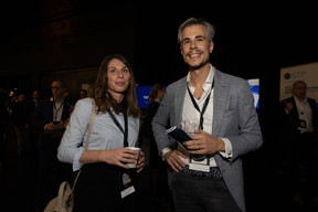 Mélody Brunot (DLA Piper) and Gilles Goy (JTC Corporate Services Luxembourg) at the LPEA Insights conference at Luxexpo, 17 October 2024. Photo: Eva Krins/Maison Moderne